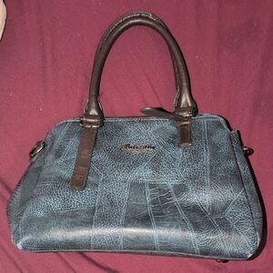 Buxton Black and Blue Satchel